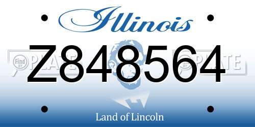 Z848564 Illinois License Plate