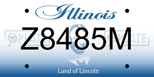 Z8485M Illinois License Plate