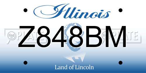 Z848BM Illinois License Plate