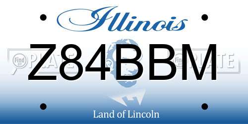 Z84BBM Illinois License Plate