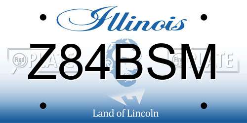 Z84BSM Illinois License Plate