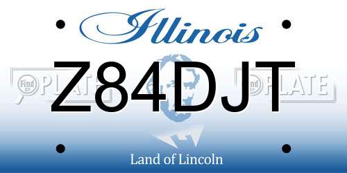 Z84DJT Illinois License Plate