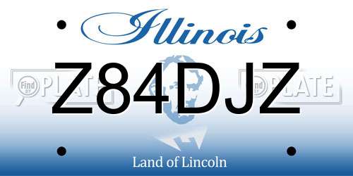Z84DJZ Illinois License Plate