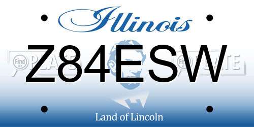Z84ESW Illinois License Plate