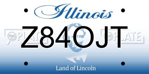 Z84OJT Illinois License Plate