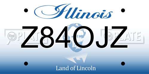 Z84OJZ Illinois License Plate
