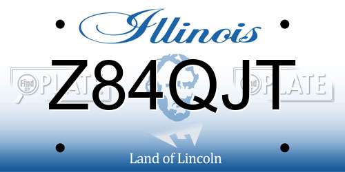 Z84QJT Illinois License Plate