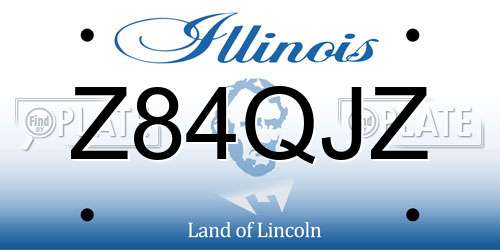 Z84QJZ Illinois License Plate