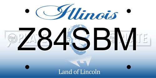 Z84SBM Illinois License Plate