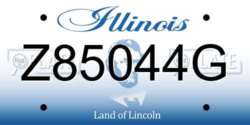 Z85044G Illinois License Plate