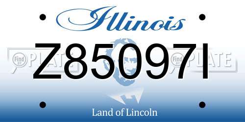 Z85097I Illinois License Plate