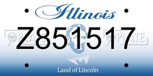 Z851517 Illinois License Plate