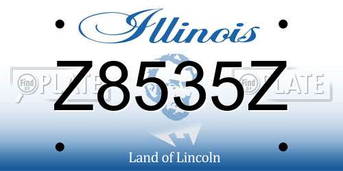 Z8535Z Illinois License Plate