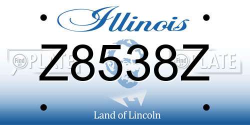 Z8538Z Illinois License Plate