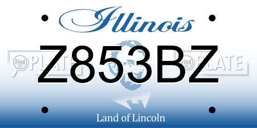 Z853BZ Illinois License Plate