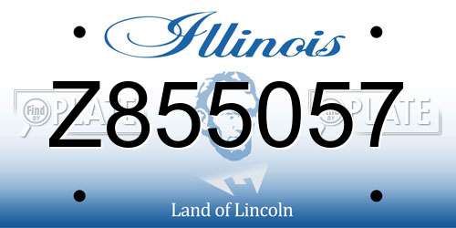 Z855057 Illinois License Plate