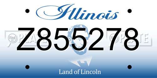 Z855278 Illinois License Plate