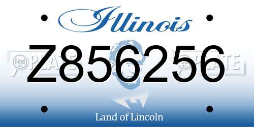 Z856256 Illinois License Plate