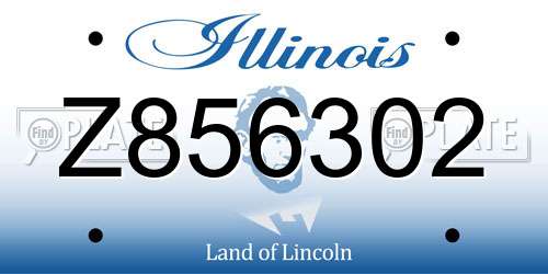 Z856302 Illinois License Plate