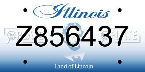Z856437 Illinois License Plate