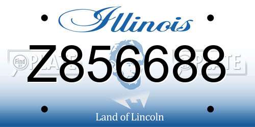 Z856688 Illinois License Plate