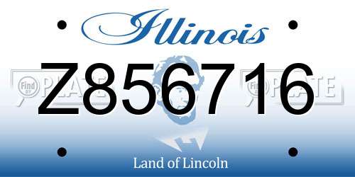 Z856716 Illinois License Plate