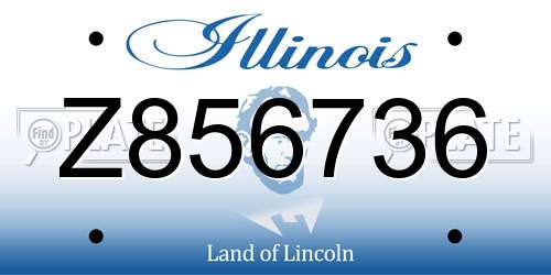 Z856736 Illinois License Plate