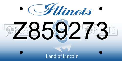 Z859273 Illinois License Plate
