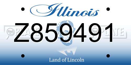 Z859491 Illinois License Plate