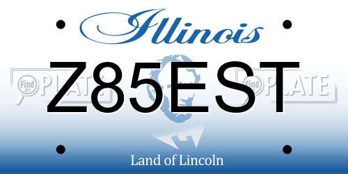Z85EST Illinois License Plate