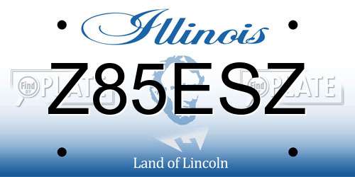 Z85ESZ Illinois License Plate
