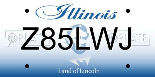 Z85LWJ Illinois License Plate
