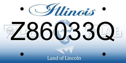 Z86033Q Illinois License Plate