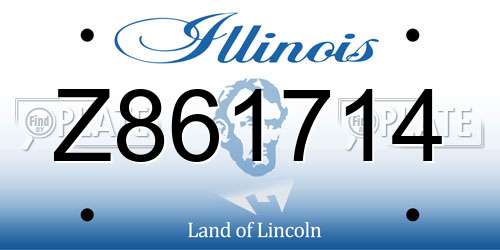Z861714 Illinois License Plate