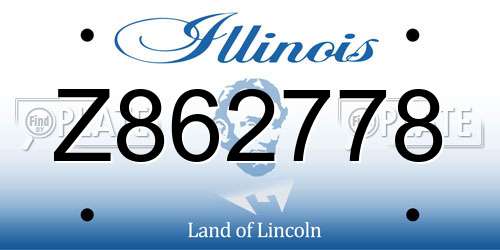 Z862778 Illinois License Plate