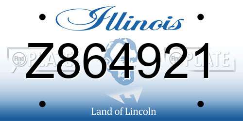 Z864921 Illinois License Plate