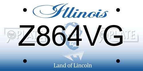 Z864VG Illinois License Plate