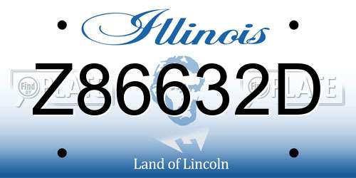 Z86632D Illinois License Plate