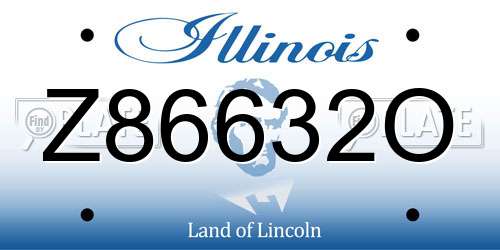 Z86632O Illinois License Plate