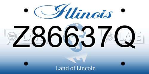 Z86637Q Illinois License Plate