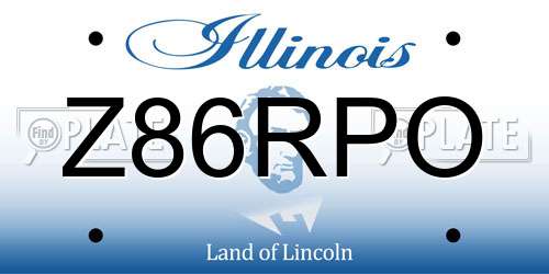 Z86RPO Illinois License Plate