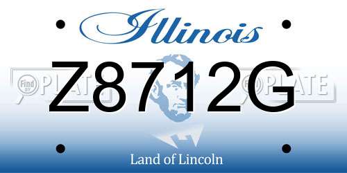 Z8712G Illinois License Plate