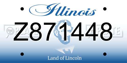 Z871448 Illinois License Plate