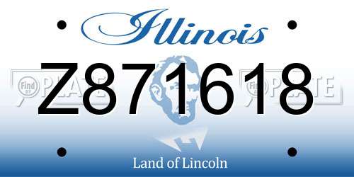 Z871618 Illinois License Plate