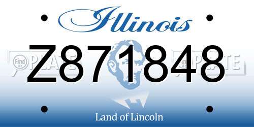 Z871848 Illinois License Plate