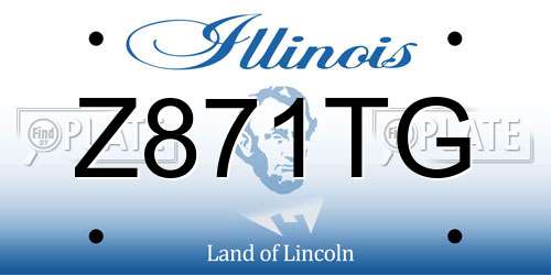 Z871TG Illinois License Plate
