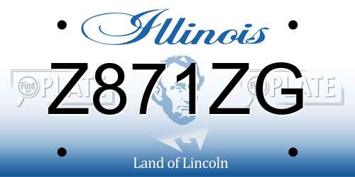 Z871ZG Illinois License Plate