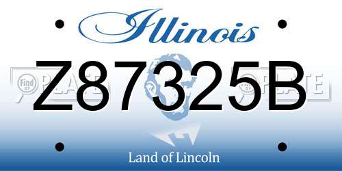 Z87325B Illinois License Plate