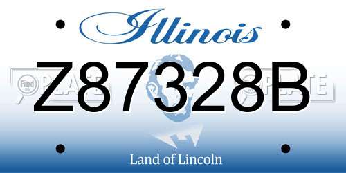 Z87328B Illinois License Plate