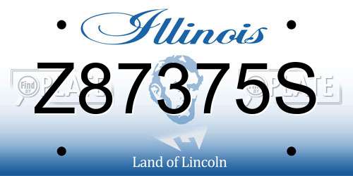 Z87375S Illinois License Plate
